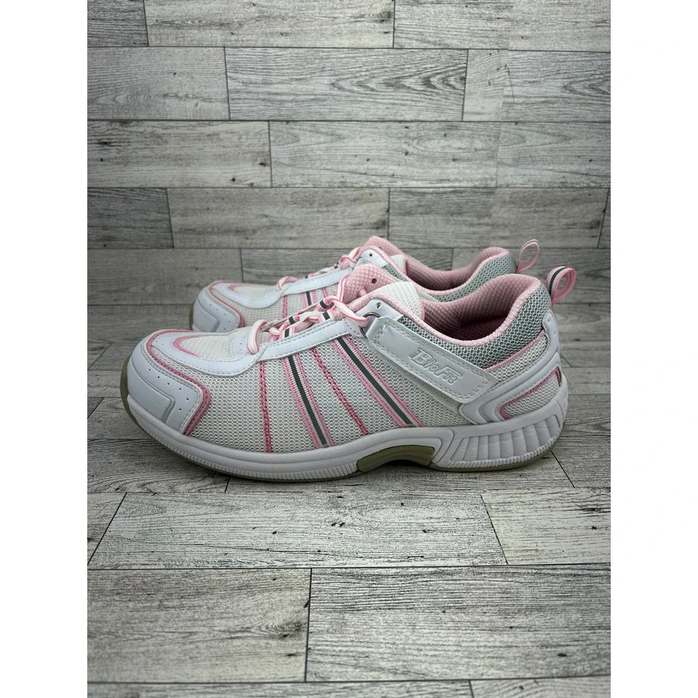 Biofit 916 Women's Athletic Shoes White Pink Gray Comfort Size 10B‎